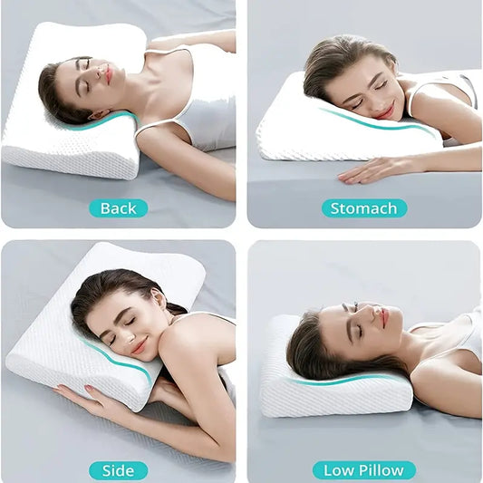 목 통증 완화를 위한 인체공학적 메모리폼 베개