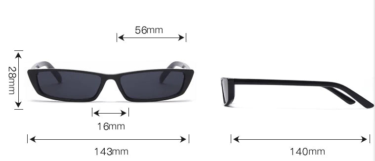 Lunettes de soleil à petite monture pour femmes - Style européen