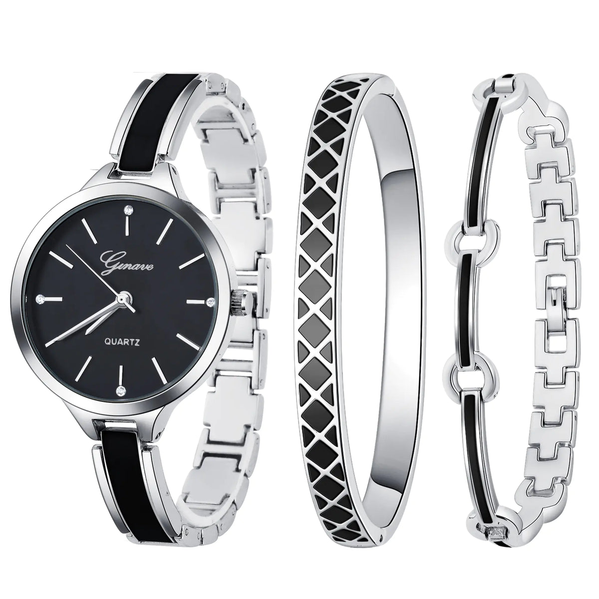 Ensemble Montre à Quartz et Bracelet Tendance pour Femme
