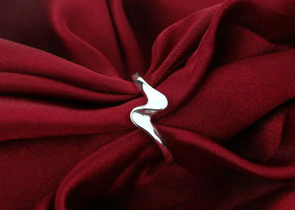Captivating Silver Lightning Ring