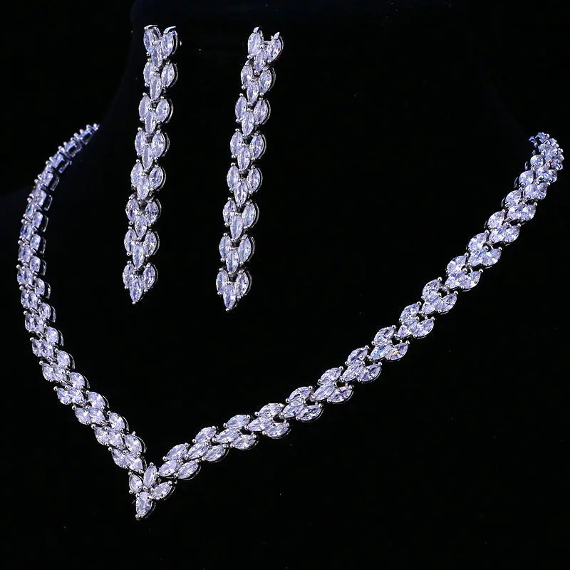 Peridot & Zircon Bridal Jewelry Set