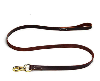 WalkPro Collection - Cowhide Dog Leash for Medium to Large Breeds