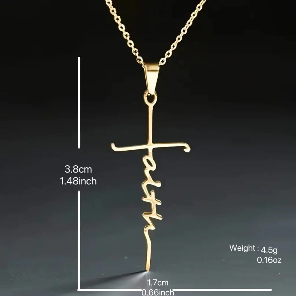 Pendentif croix Foi