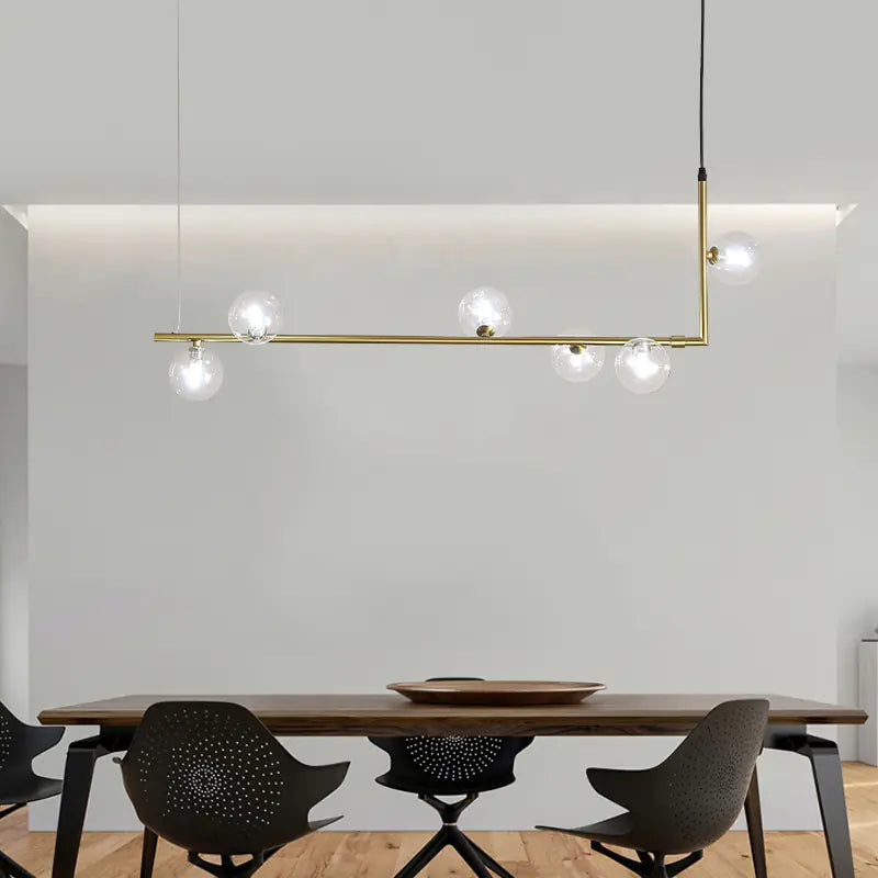 Suspension luminaire artistique en verre de style nordique pour salle à manger