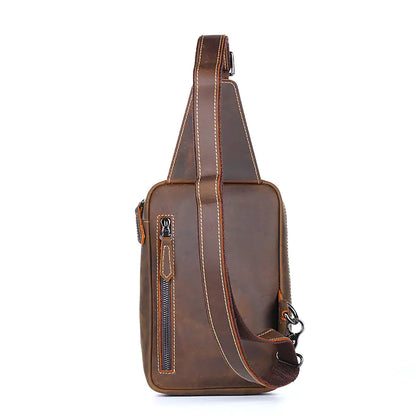 Sac bandoulière homme en cuir véritable