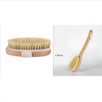 Brosse de bain à poils en bois