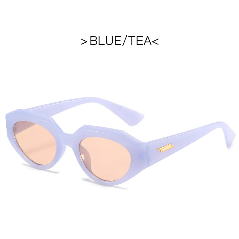 LONSY Cat Eye Sunglasses for Women - Vintage Small Frame