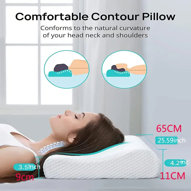 Ergonomic Memory Foam Pillow for Neck Pain Relief