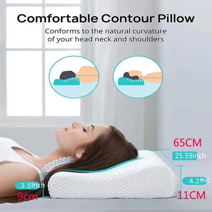 Ergonomic Memory Foam Pillow for Neck Pain Relief