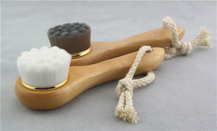 Beech Wood Long Handle Nano Fiber Cleansing Brush