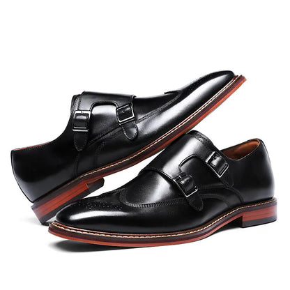 Double Buckle Monk Shoes