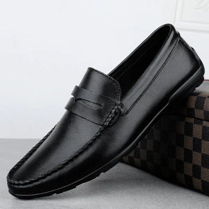Men's British Driving Shoes in Layer Cowhide