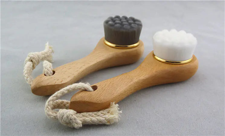 Beech Wood Long Handle Nano Fiber Cleansing Brush