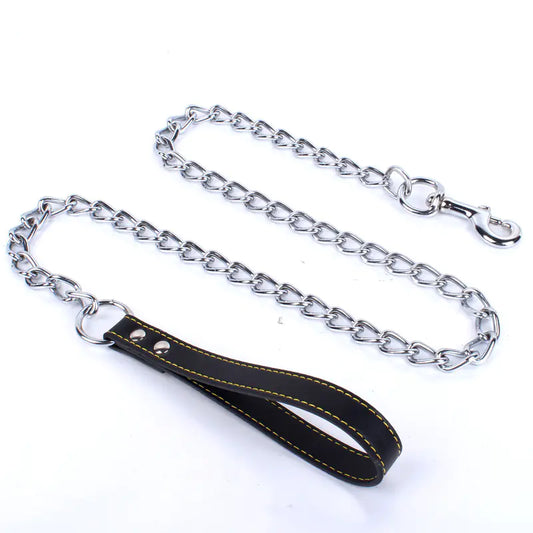 WalkPro Collection - Dog Traction Rope Strap with Anti-Bite Chain