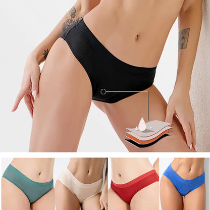 Culotte menstruelle taille plus sexy multicolore en fibre de bambou