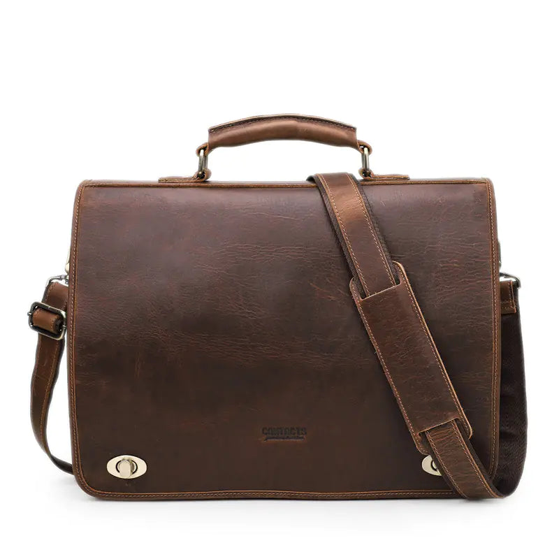 Attaché-case d'affaires en cuir pour hommes - Design tendance