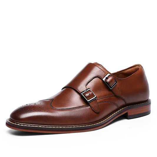 Double Buckle Monk Shoes